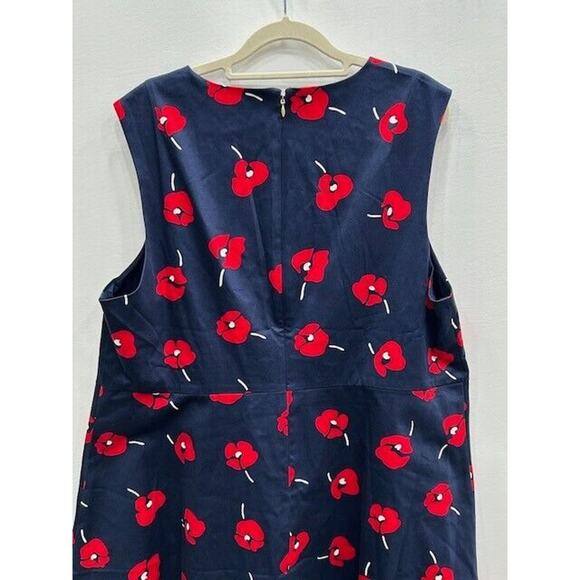 NWT Draper James Womens Poppy A-Line Dress Floral Preppy Nassau Navy Size 18 NWT - Picture 4 of 10